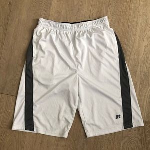 Boys white workout shorts